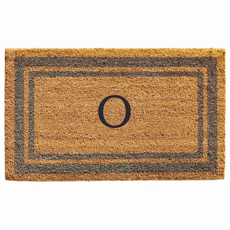 Calloway Mills Monogram Door Mat, Natural, Periwinkle, 18 in W x 30 in L 153021830O